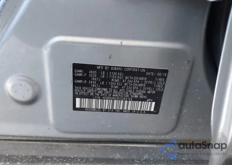 2019 Subaru Outback 2.5I Limited из США, поврежденный, VIN 4S4BSANC6K3365159